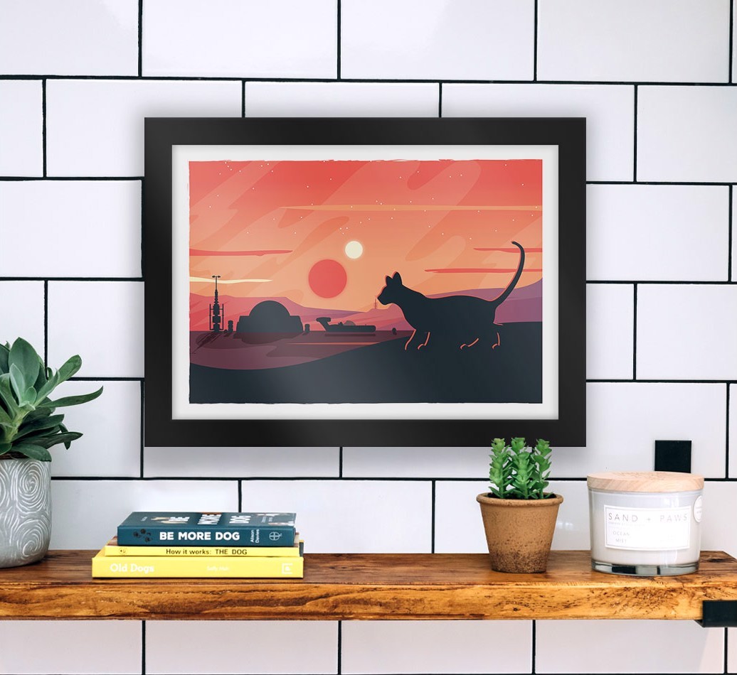 Sci-Fi Adventure: Personalised {breedFullName} Framed Print