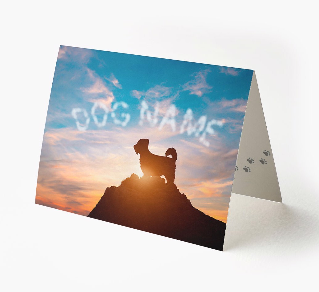 Sunset Cloud: Personalized {breedCommonName} Silhouette Card
