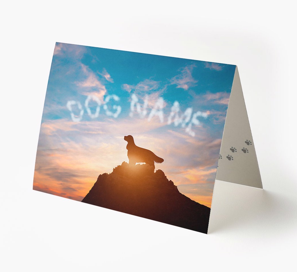 Sunset Cloud: Personalised {breedCommonName} Silhouette Card