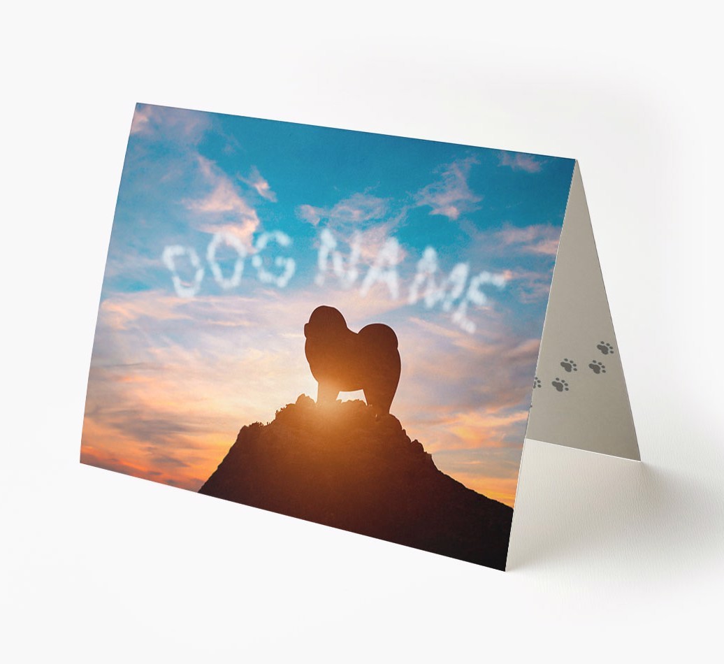 Sunset Cloud: Personalized {breedCommonName} Silhouette Card