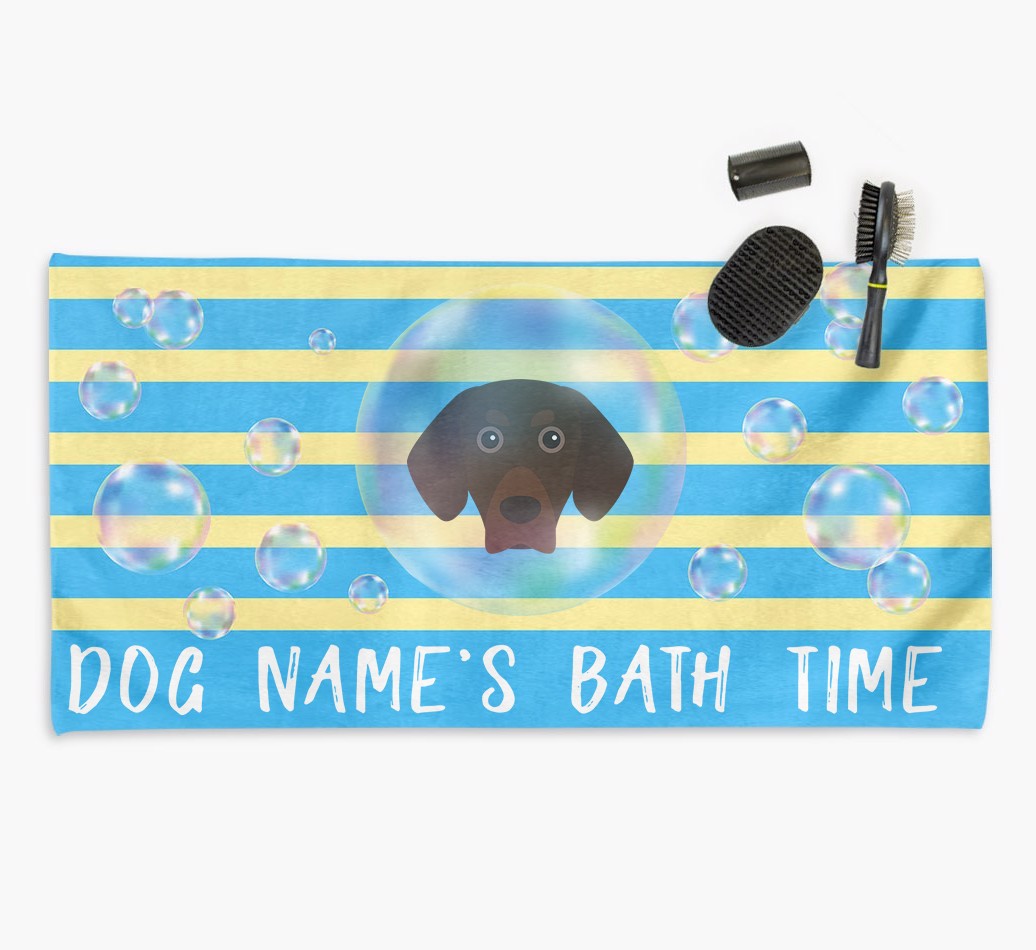 'Bathtime' Personalised Towel for your {breedCommonName}