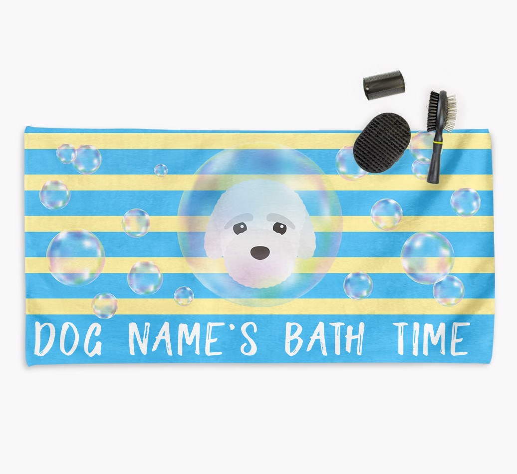 'Bathtime' Personalised Towel for your {breedCommonName}