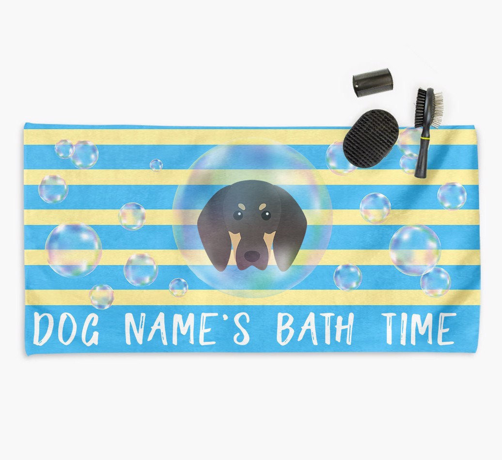 'Bathtime' Personalised Towel for your {breedCommonName}