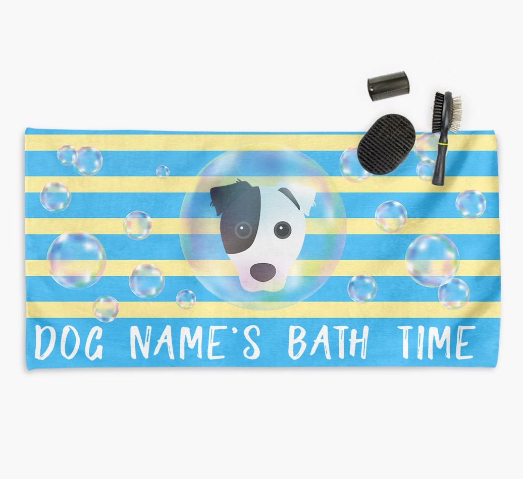 'Bathtime' Personalized Towel for your {breedCommonName}