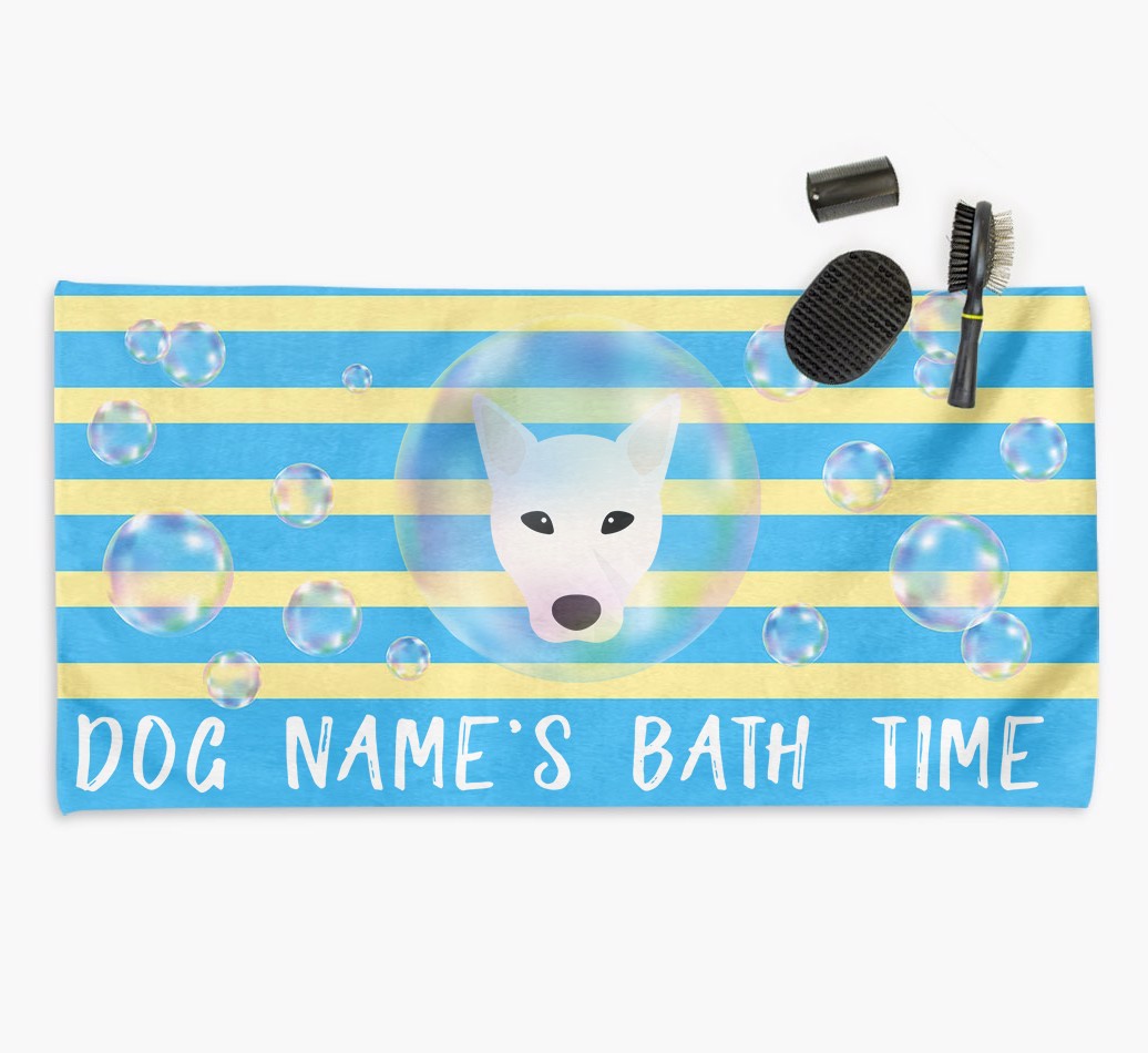 'Bathtime' Personalised Towel for your {breedCommonName}