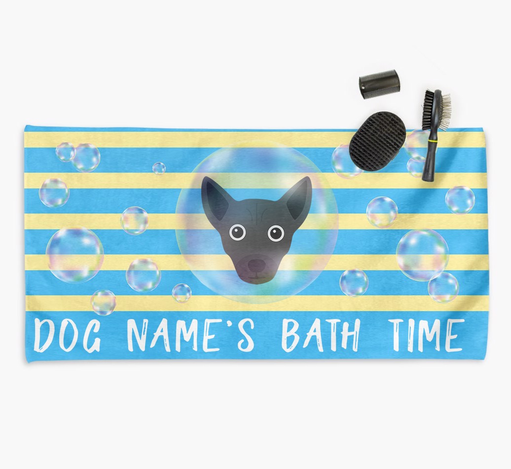 'Bathtime' Personalised Towel for your {breedCommonName}