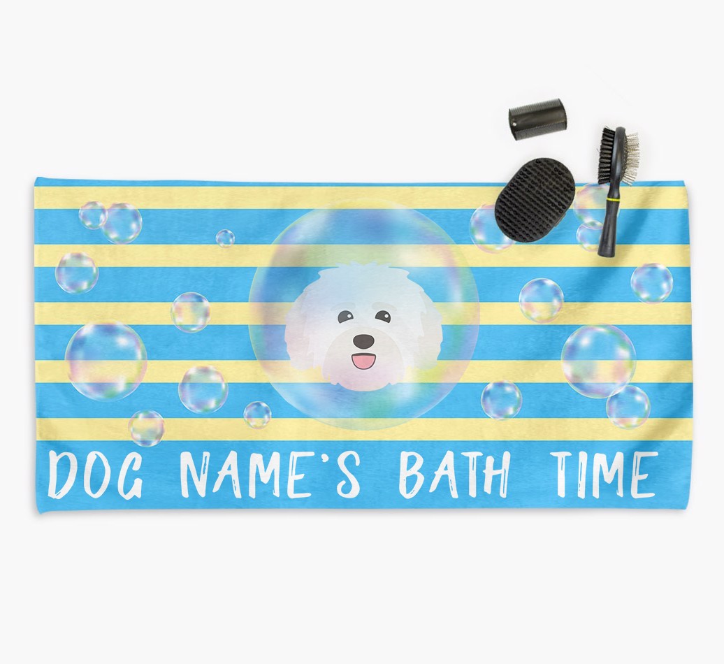 'Bathtime' Personalised Towel for your {breedCommonName}