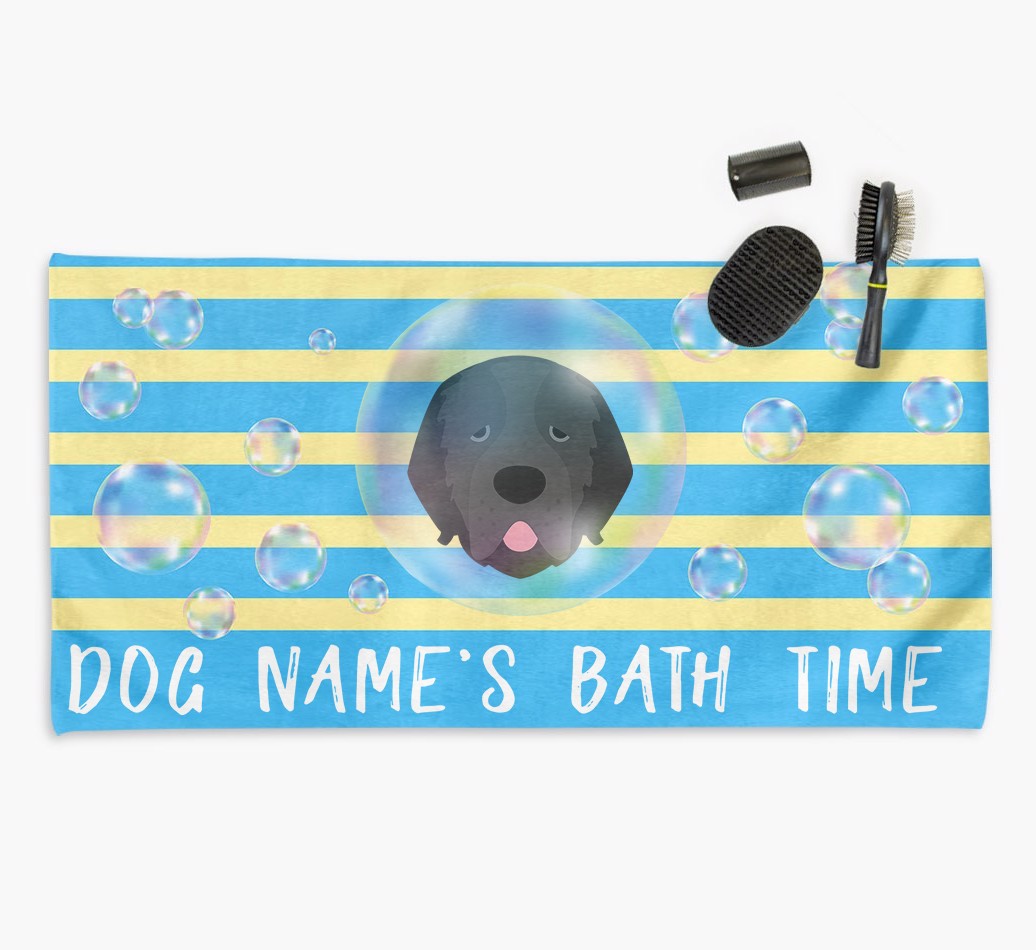 'Bathtime' Personalised Towel for your {breedCommonName}