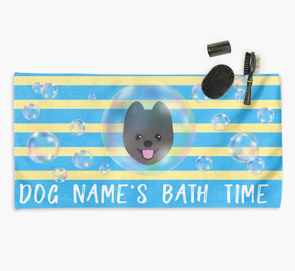 'Bathtime' Personalised Towel for your {breedCommonName}