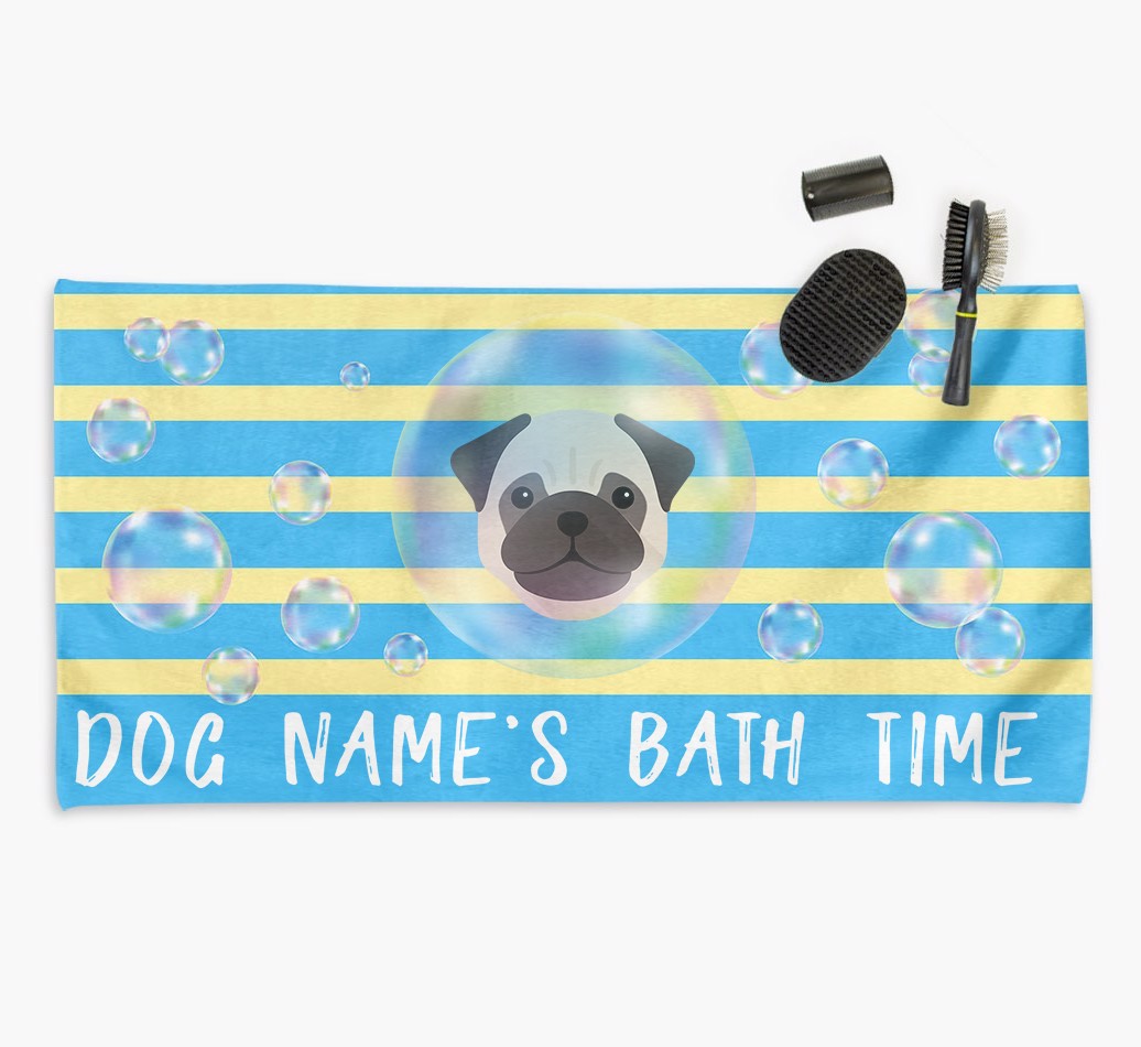 'Bathtime' Personalised Towel for your {breedCommonName}