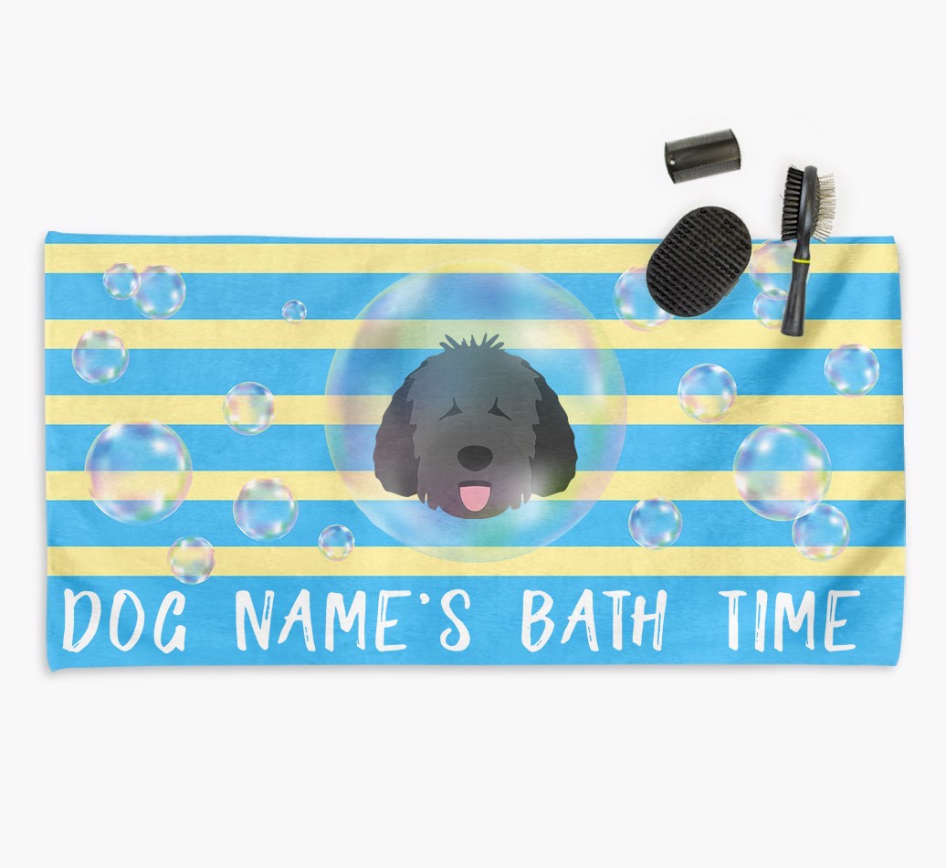 'Bathtime' Personalised Towel for your {breedCommonName}