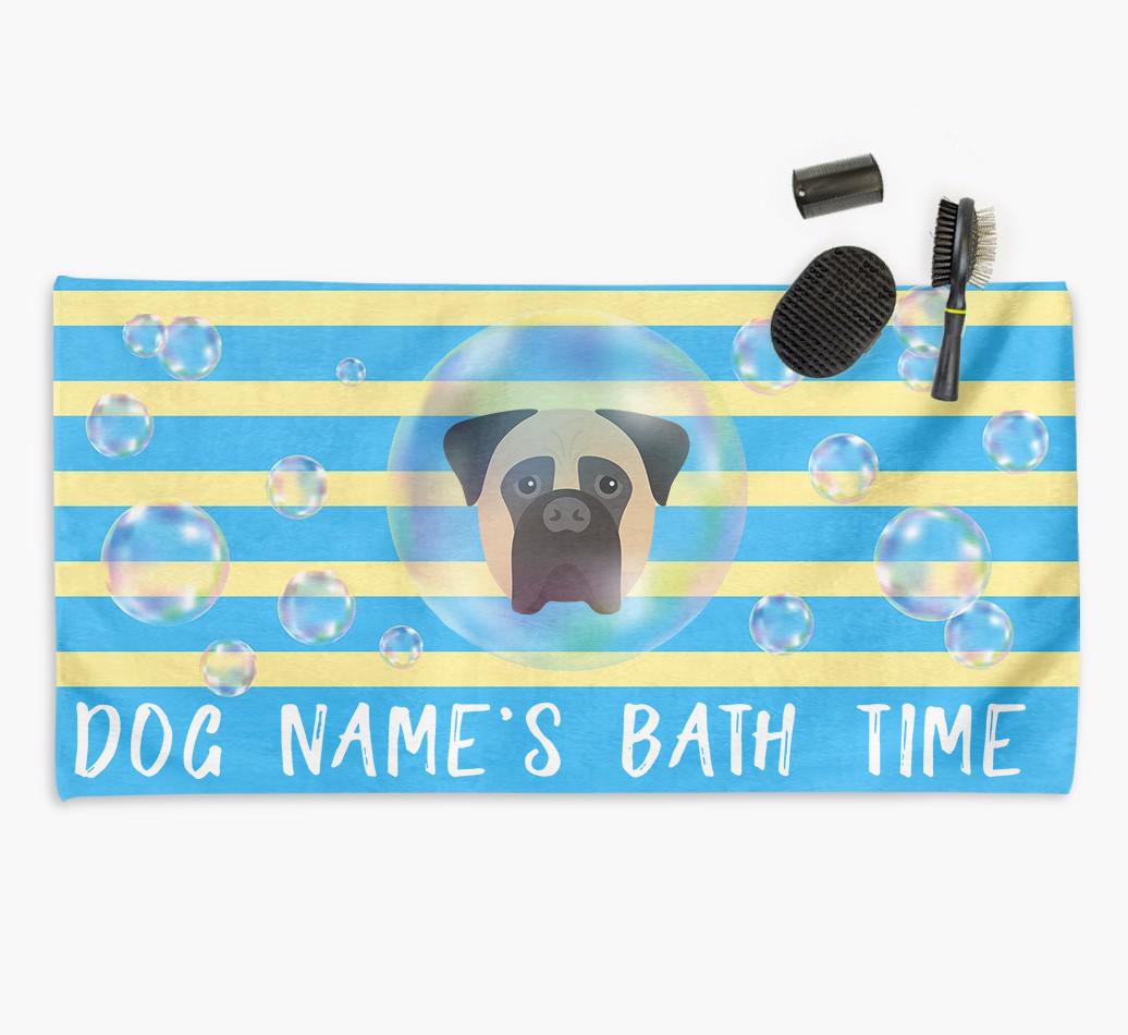 'Bathtime' Personalized Towel for your {breedCommonName}