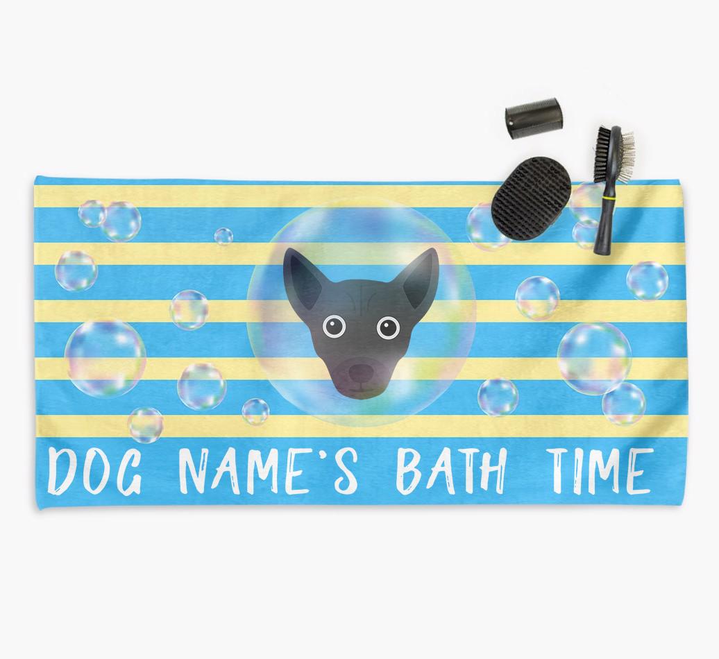 'Bathtime' Personalized Towel for your {breedCommonName}
