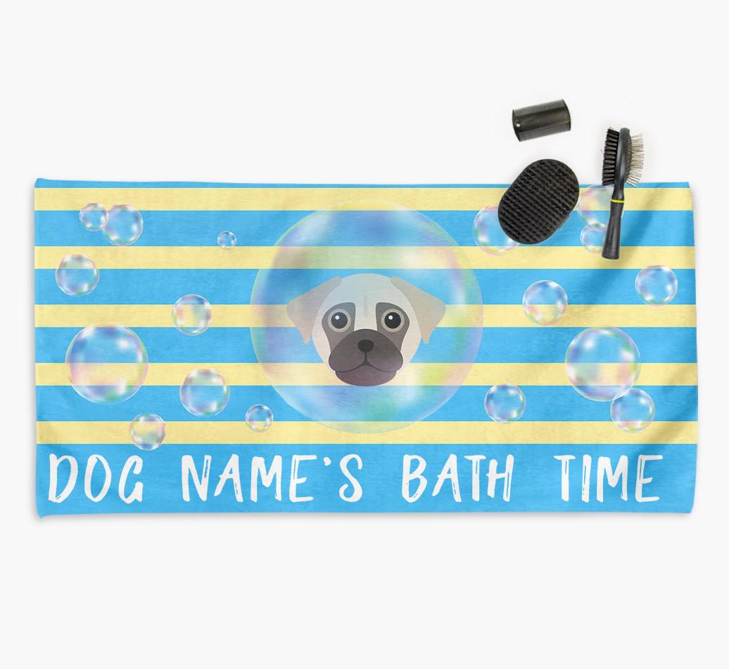 'Bathtime' Personalized Towel for your {breedCommonName}
