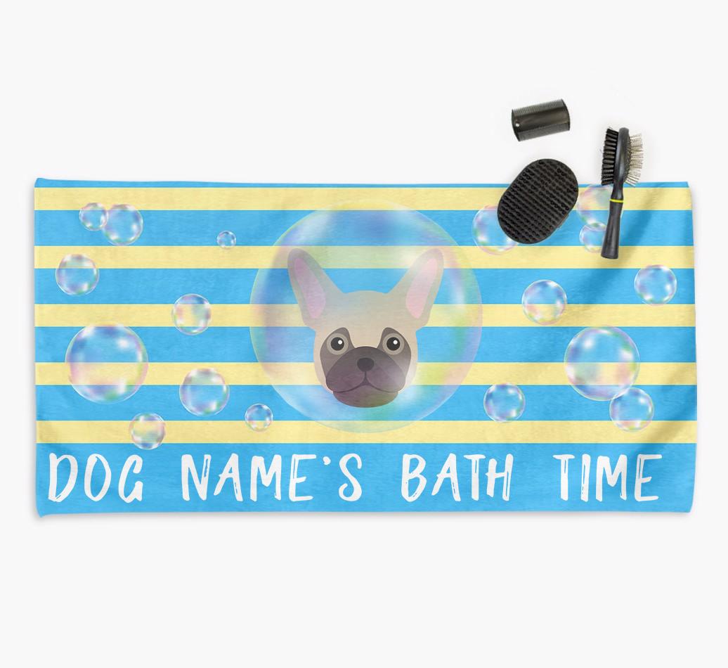 'Bathtime' Personalized Towel for your {breedCommonName}