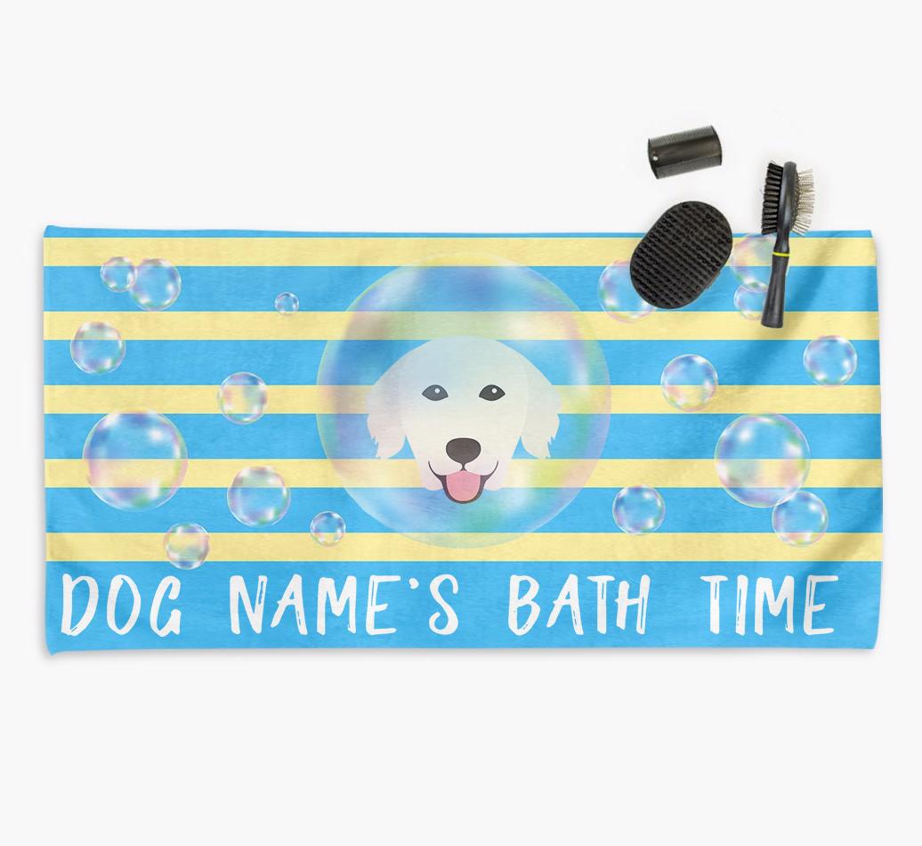 'Bathtime' Personalized Towel for your {breedCommonName}