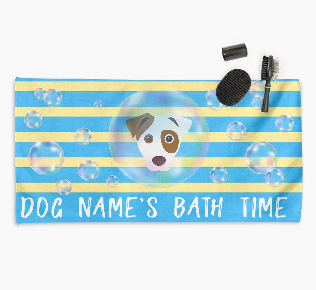 'Bathtime' Personalized Towel for your {breedCommonName}