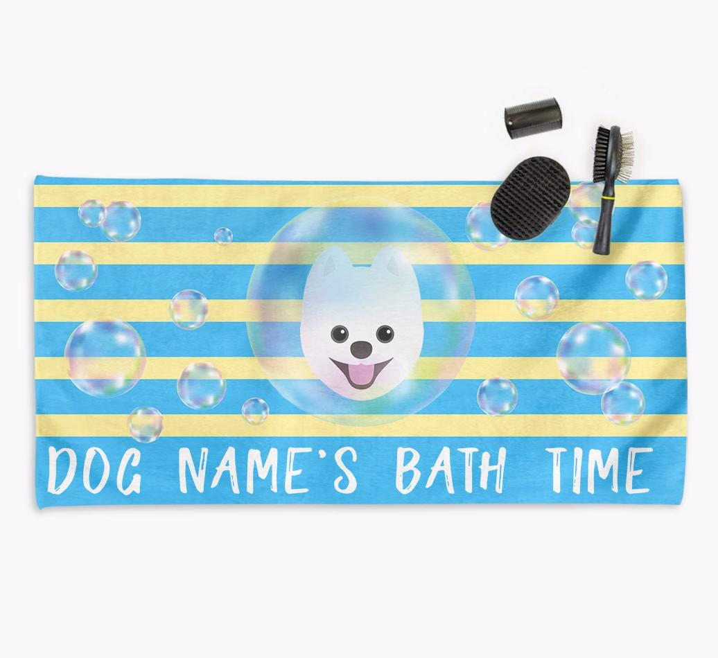 'Bathtime' Personalized Towel for your {breedCommonName}