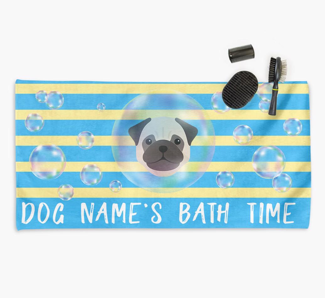 'Bathtime' Personalized Towel for your {breedCommonName}