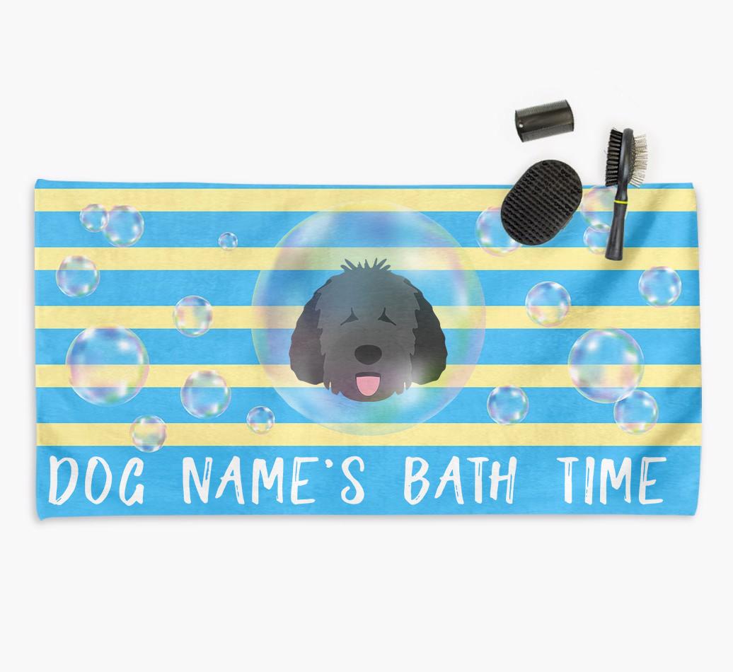 'Bathtime' Personalized Towel for your {breedCommonName}