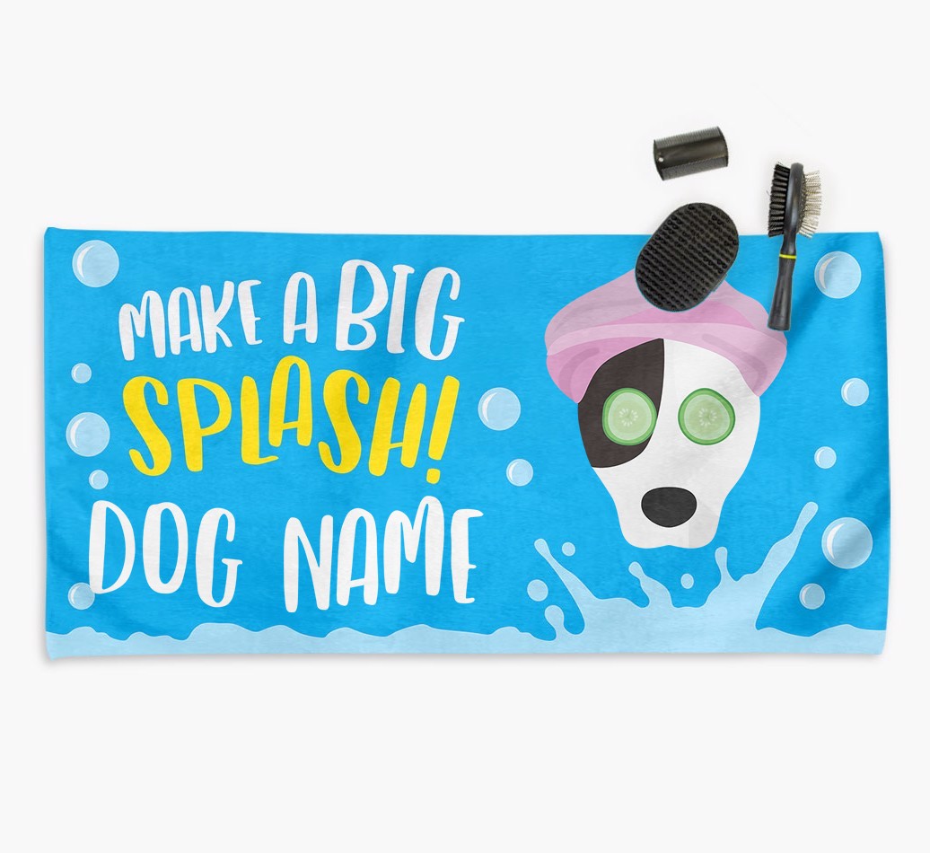 Personalised 'Make a BIG Splash' Towel for your {breedCommonName}