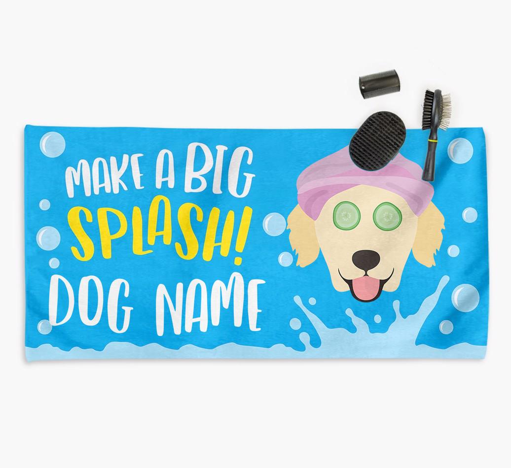 Personalised 'Make a BIG Splash' Towel for your {breedCommonName}