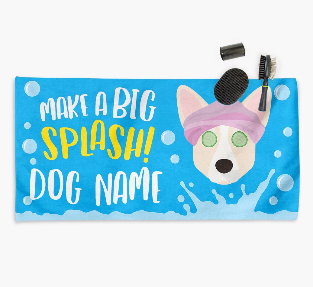 Personalised 'Make a BIG Splash' Towel for your {breedCommonName}