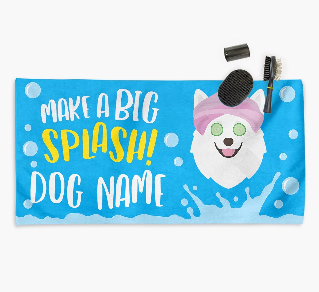 Personalised 'Make a BIG Splash' Towel for your {breedCommonName}