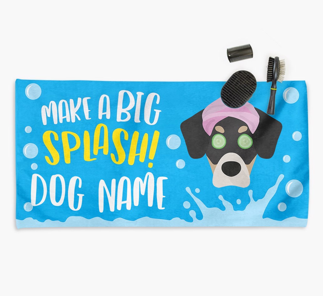 Personalised 'Make a BIG Splash' Towel for your {breedCommonName}