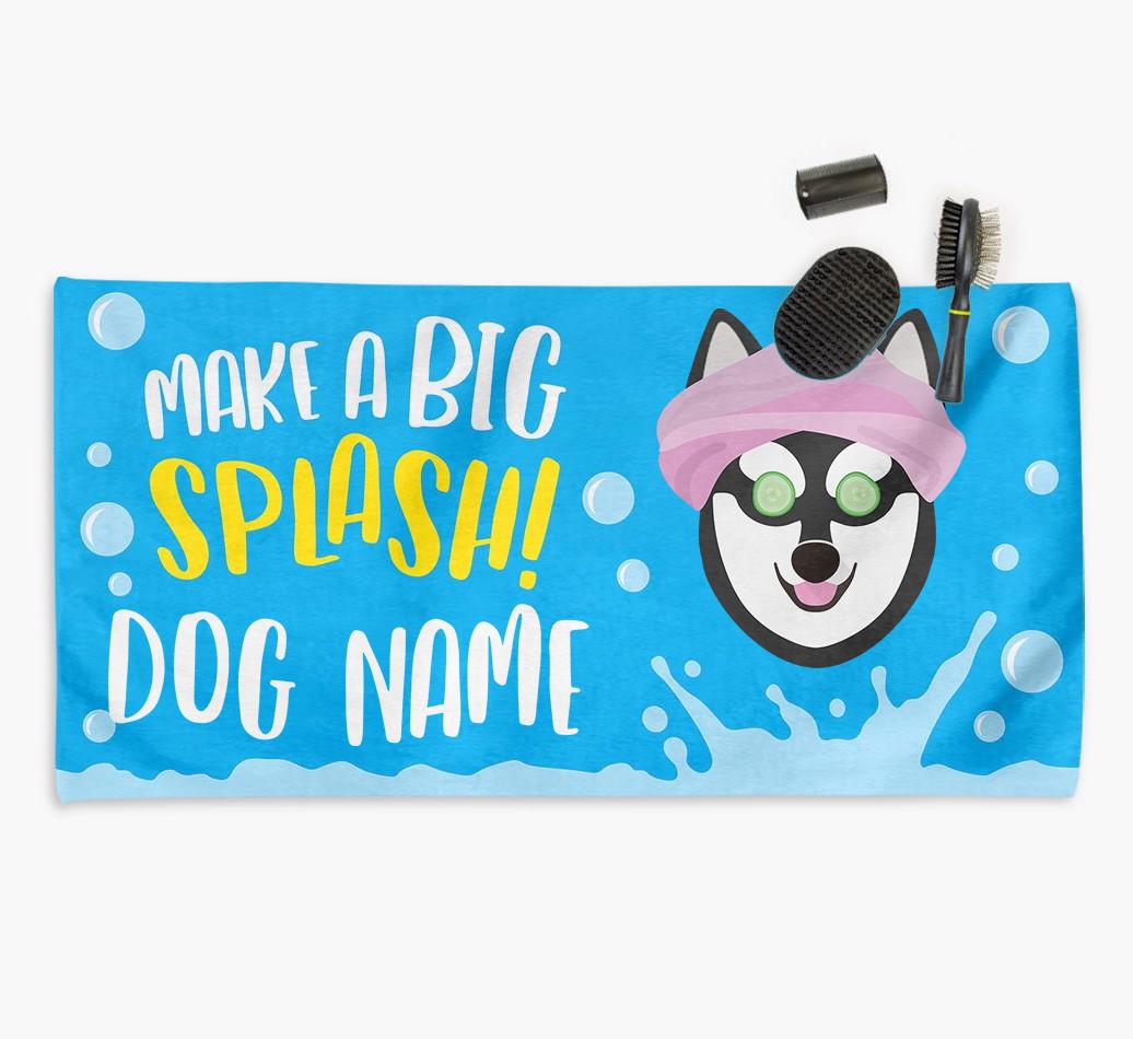 Personalised 'Make a BIG Splash' Towel for your {breedCommonName}