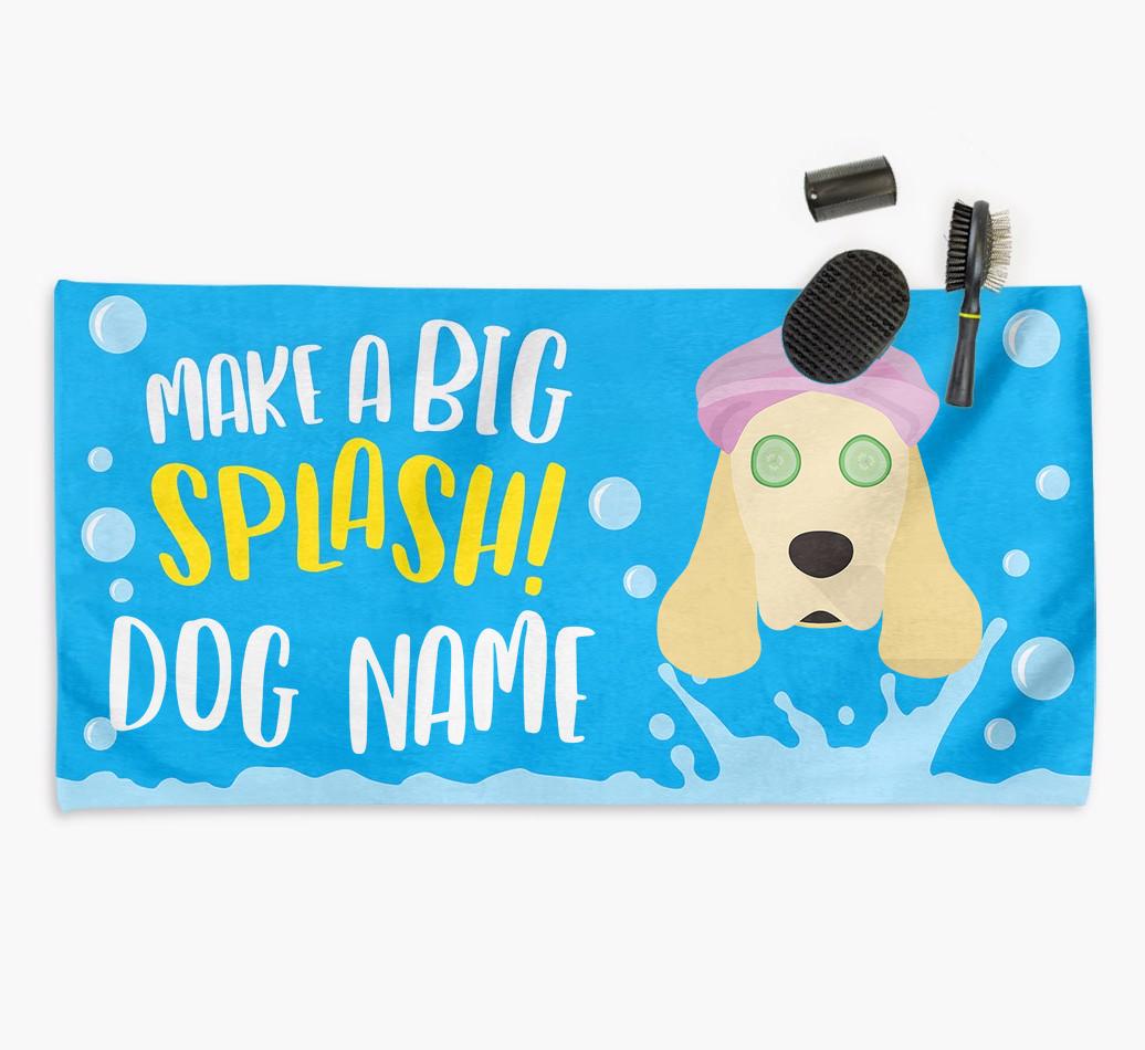 Personalised 'Make a BIG Splash' Towel for your {breedCommonName}