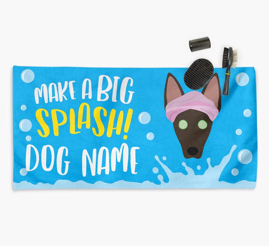 Personalised 'Make a BIG Splash' Towel for your {breedCommonName}