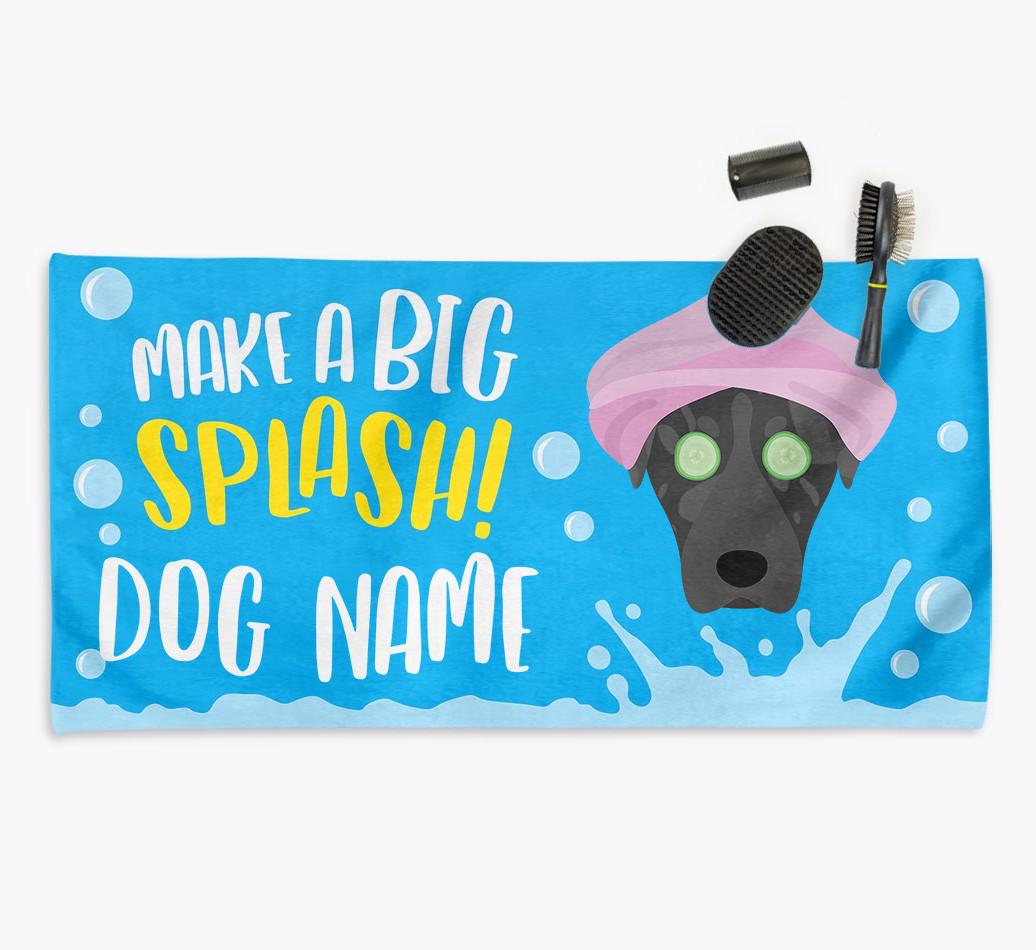 Personalised 'Make a BIG Splash' Towel for your {breedCommonName}
