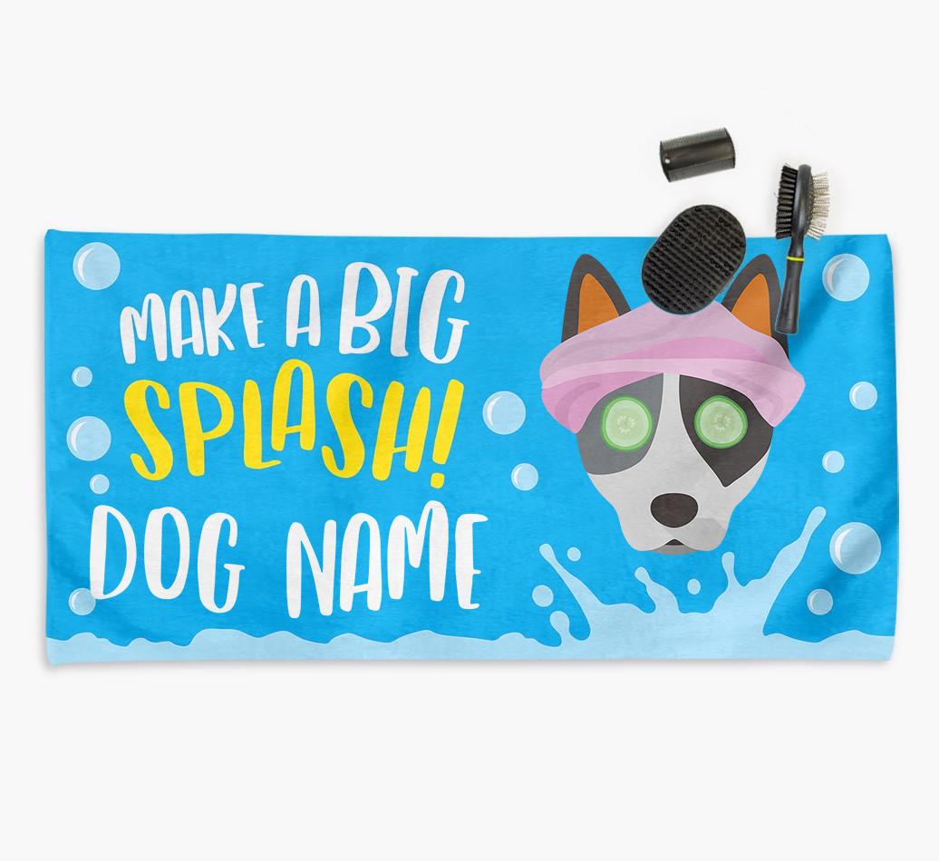 Personalised 'Make a BIG Splash' Towel for your {breedCommonName}