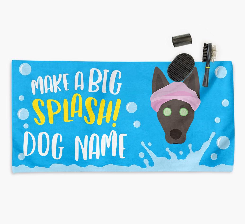 Personalised 'Make a BIG Splash' Towel for your {breedCommonName}
