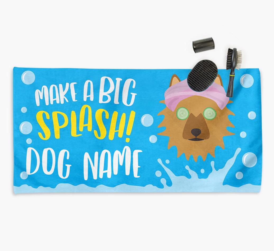 Personalised 'Make a BIG Splash' Towel for your {breedCommonName}
