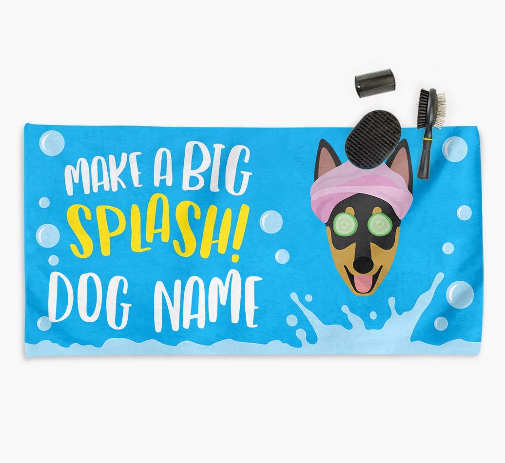 Personalised 'Make a BIG Splash' Towel for your {breedCommonName}