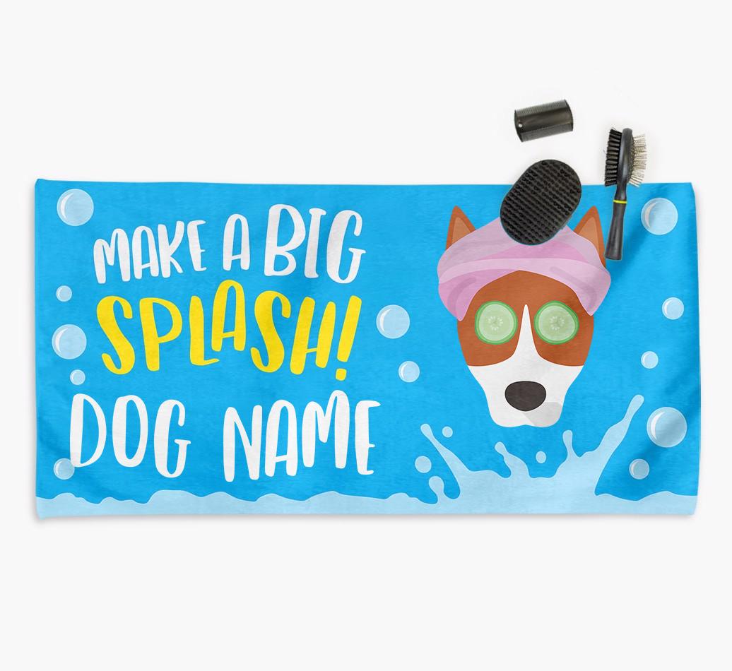 Personalised 'Make a BIG Splash' Towel for your {breedCommonName}