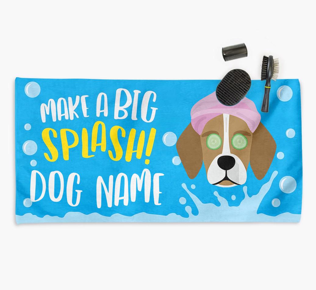 Personalised 'Make a BIG Splash' Towel for your {breedCommonName}