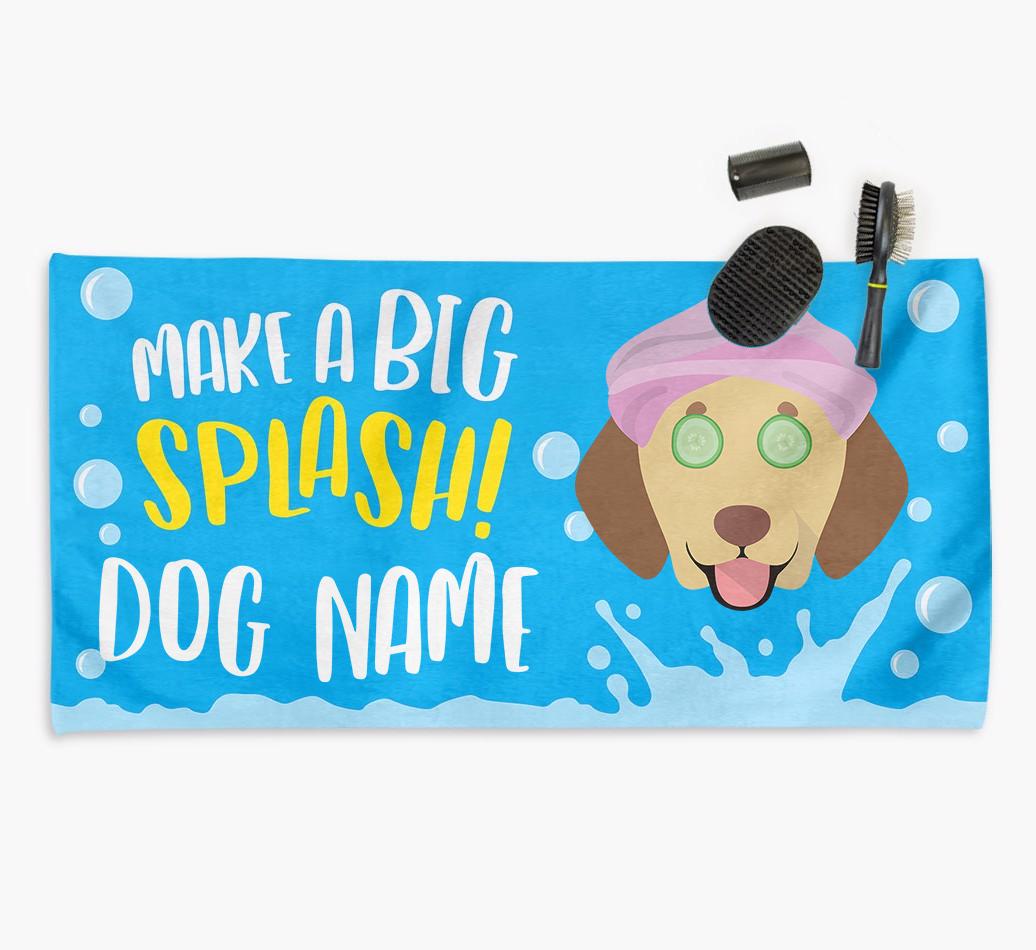 Personalised 'Make a BIG Splash' Towel for your {breedCommonName}