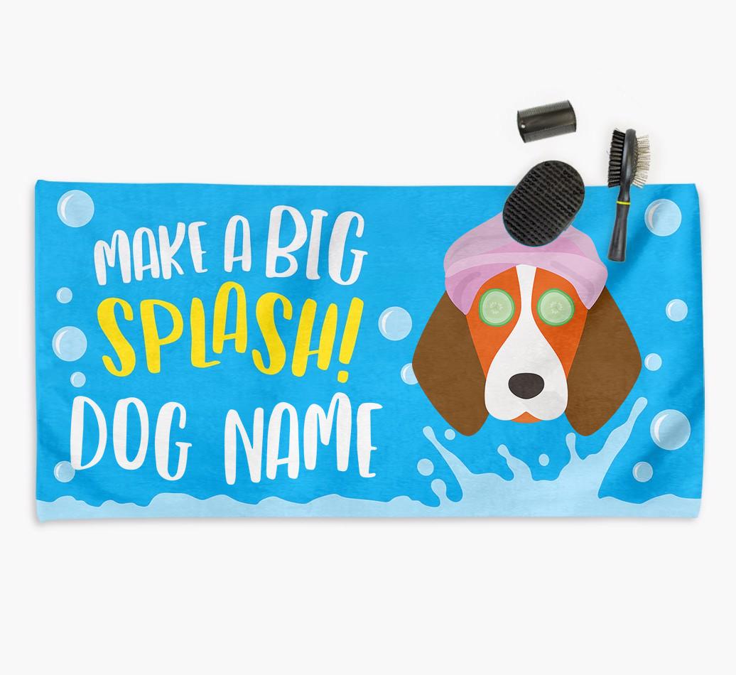 Personalised 'Make a BIG Splash' Towel for your {breedCommonName}