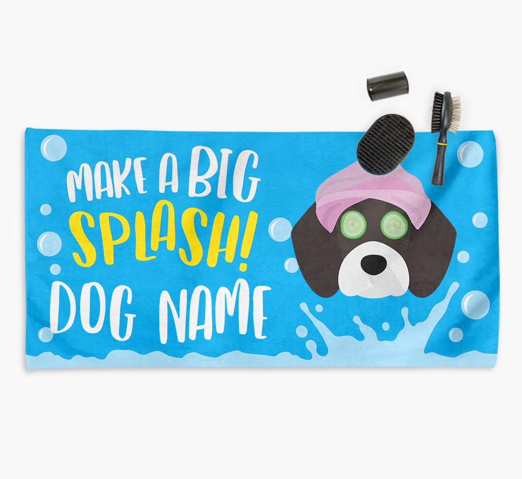 Personalised 'Make a BIG Splash' Towel for your {breedCommonName}