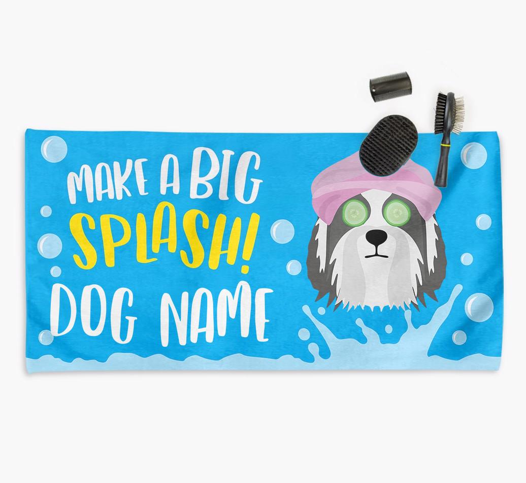 Personalised 'Make a BIG Splash' Towel for your {breedCommonName}