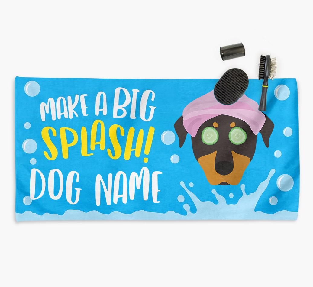 Personalised 'Make a BIG Splash' Towel for your {breedCommonName}