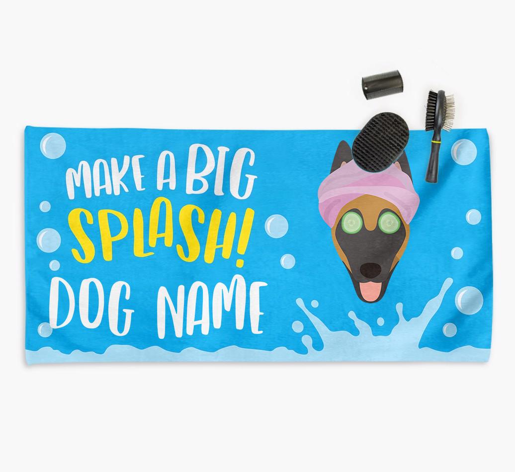 Personalised 'Make a BIG Splash' Towel for your {breedCommonName}
