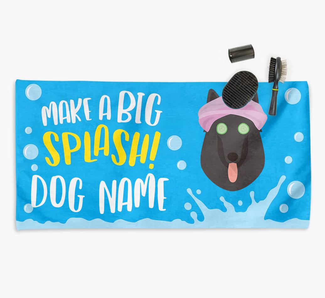 Personalised 'Make a BIG Splash' Towel for your {breedCommonName}