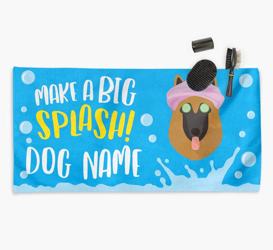 Personalised 'Make a BIG Splash' Towel for your {breedCommonName}