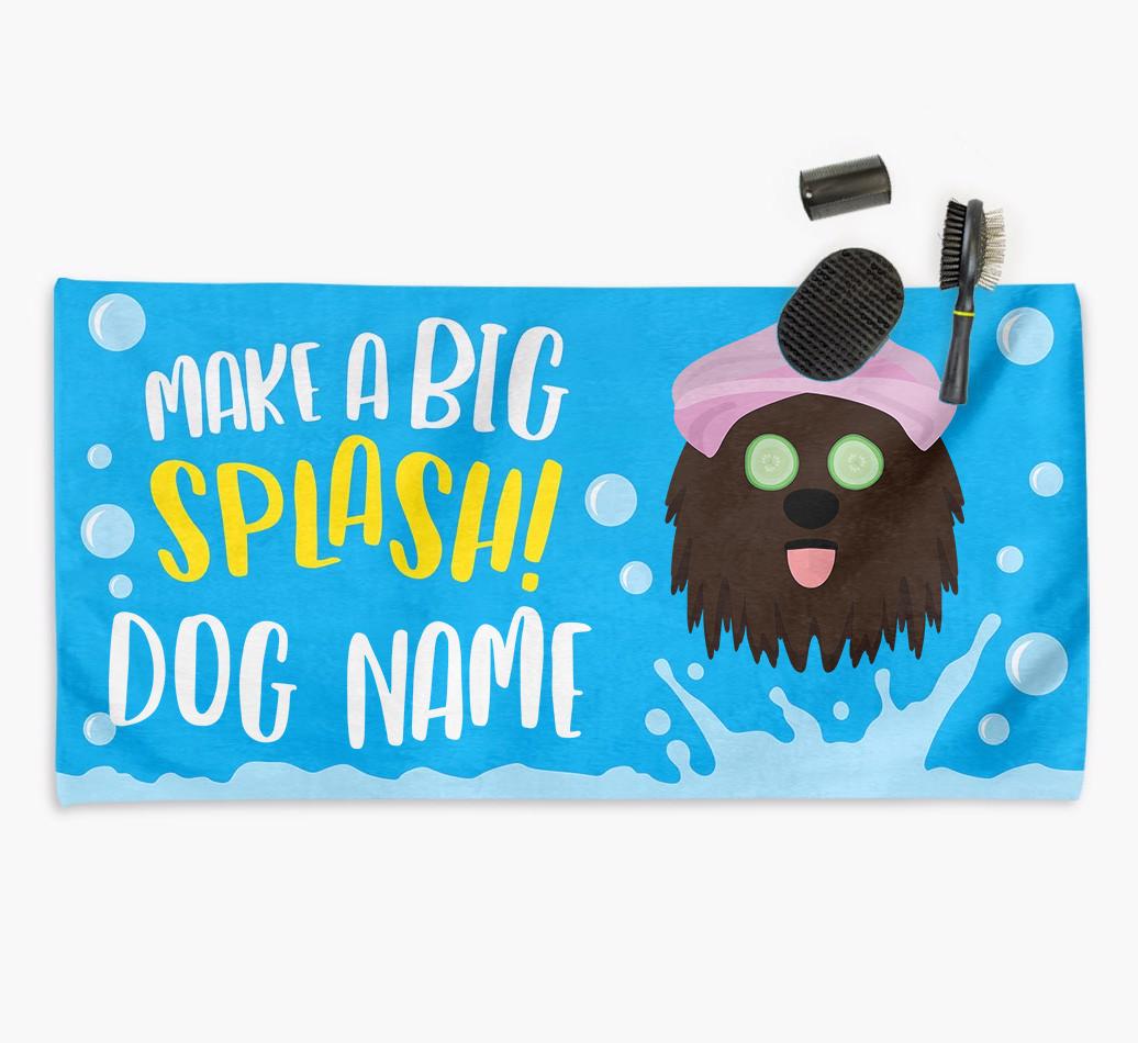 Personalised 'Make a BIG Splash' Towel for your {breedCommonName}