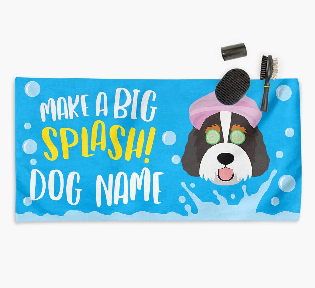 Personalised 'Make a BIG Splash' Towel for your {breedCommonName}