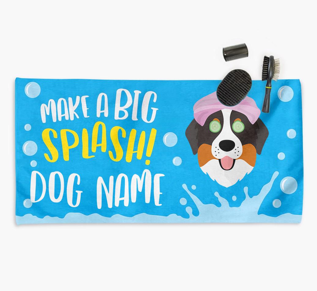 Personalised 'Make a BIG Splash' Towel for your {breedCommonName}